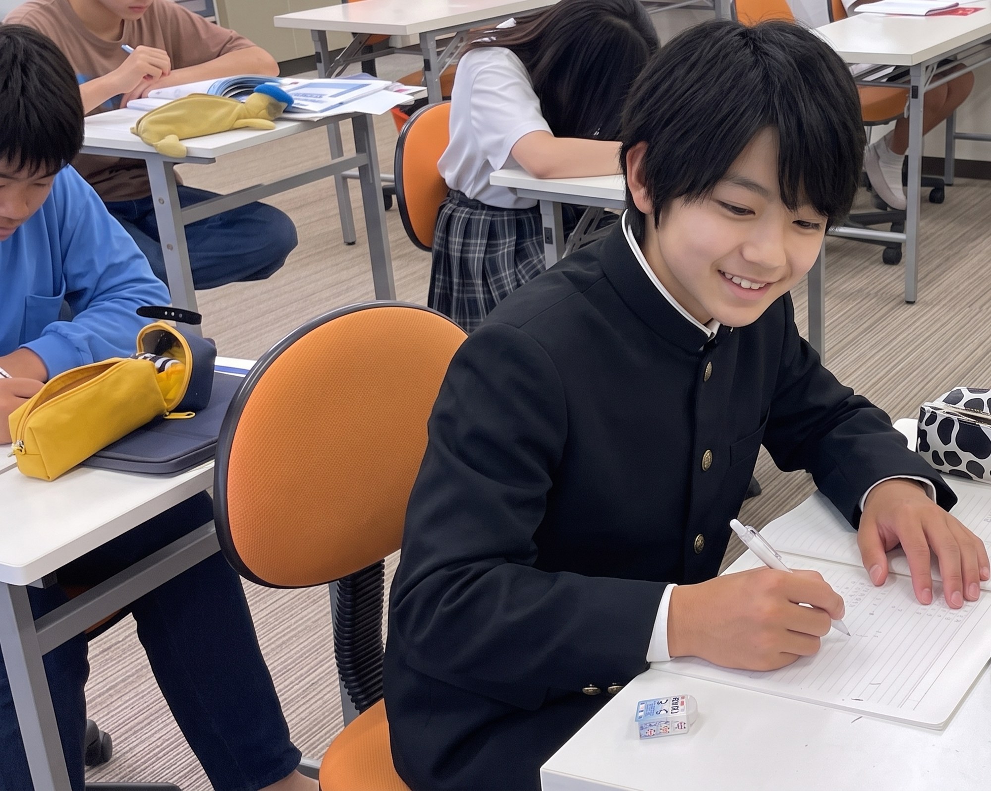 教室で学ぶ生徒たちの様子