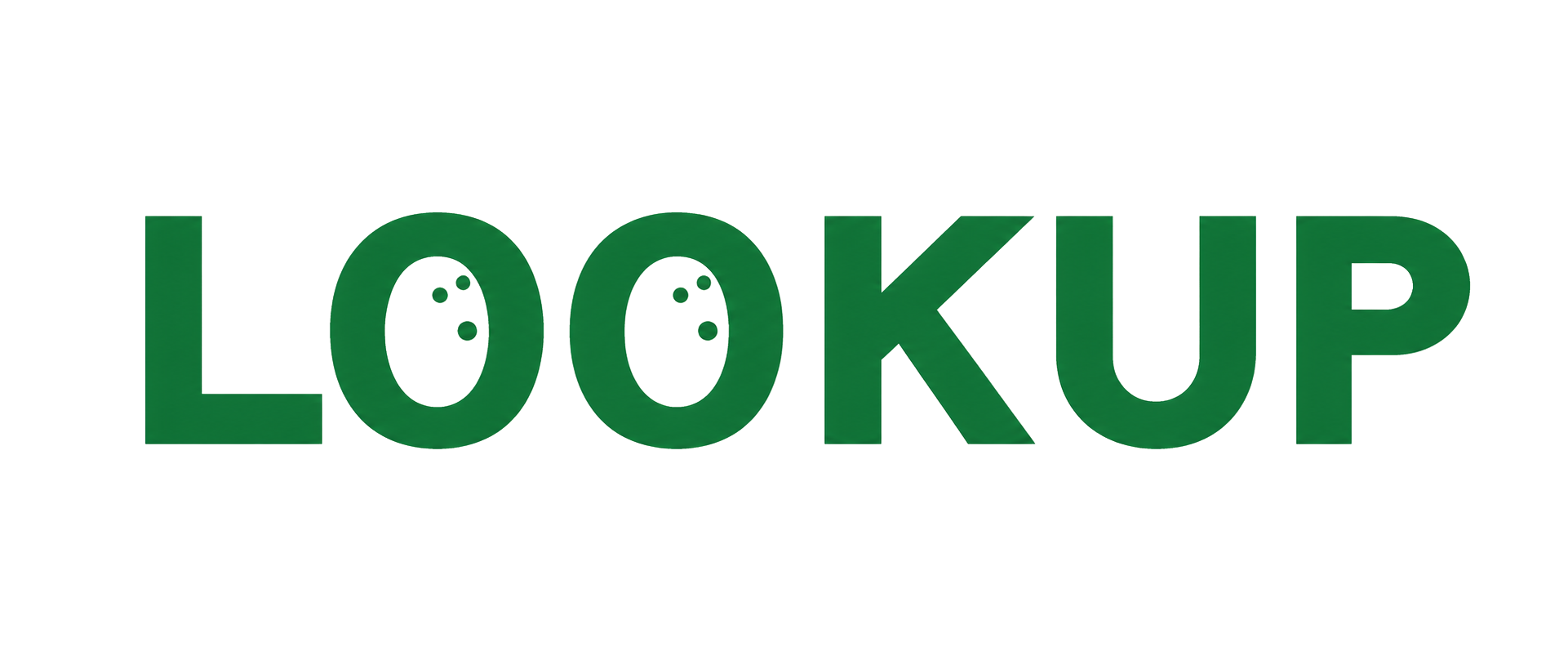 2つのOの点が斜め上を向いたLOOKUPのロゴマーク