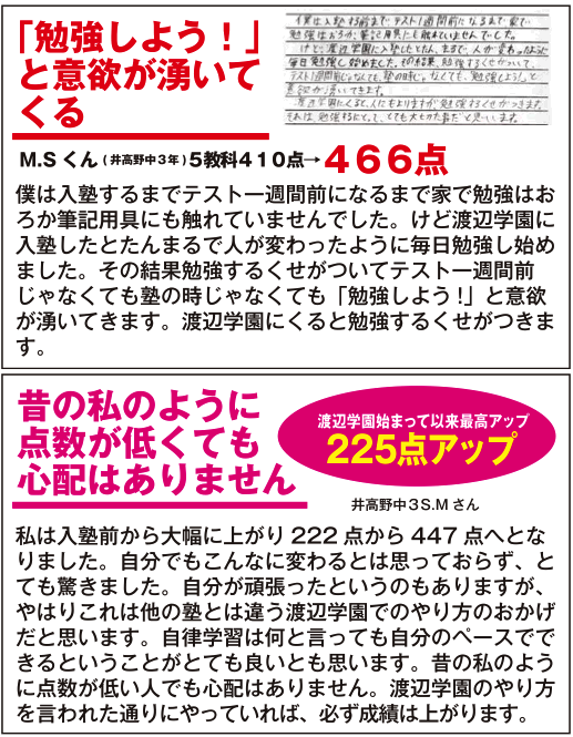 生徒・卒塾生の声(1)
